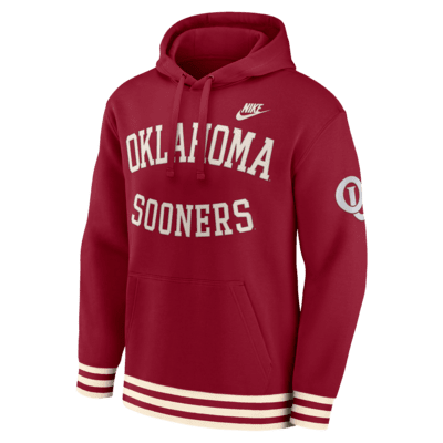 【NIKE】Oklahoma Sooners Sideline Team Pullover Hoodie Oklahoma Sooners Sideline Team Issue Club Men's Nike College